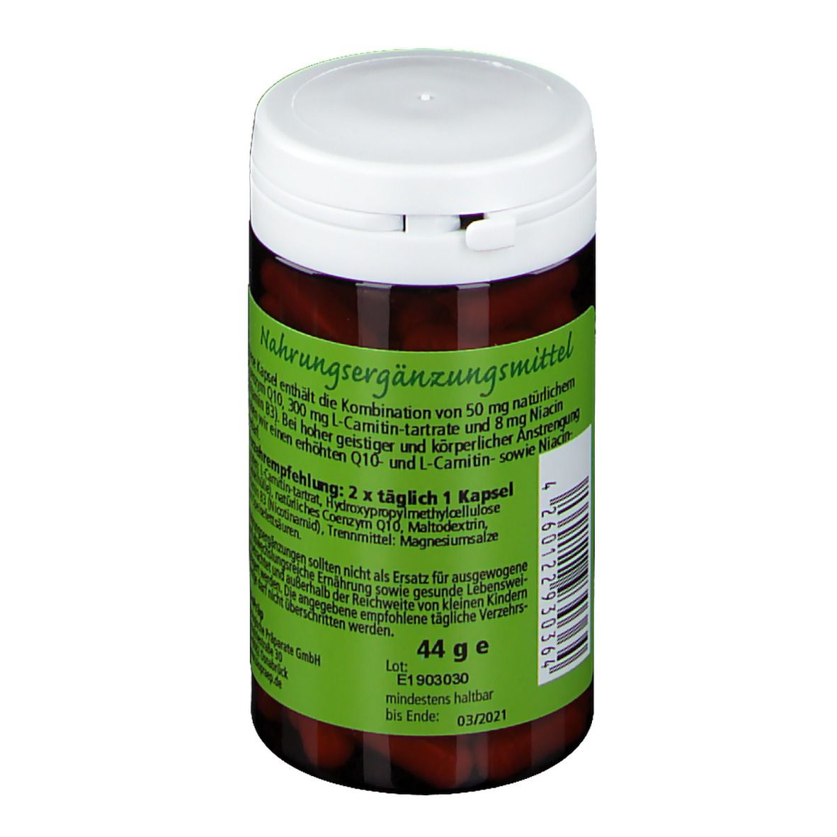 COENZYM Q10 L Carnitin Combi 30mg + 180mg Kapseln