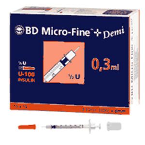 BD Micro-Fine™+ U 100 Insulinspritzen 0,3 x 8 mm
