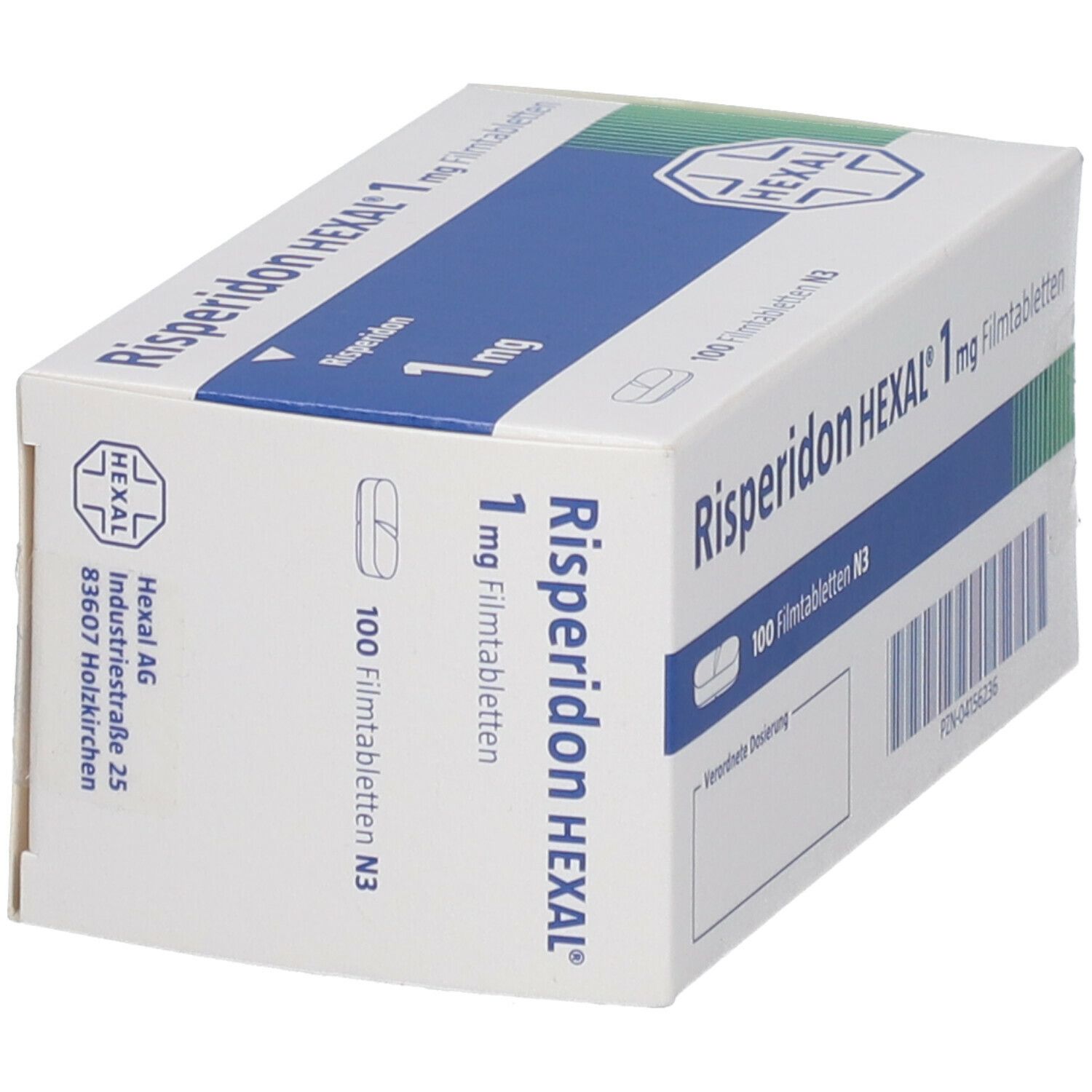 Risperidon Hexal 1 mg Filmtabletten Dumadose 100 St