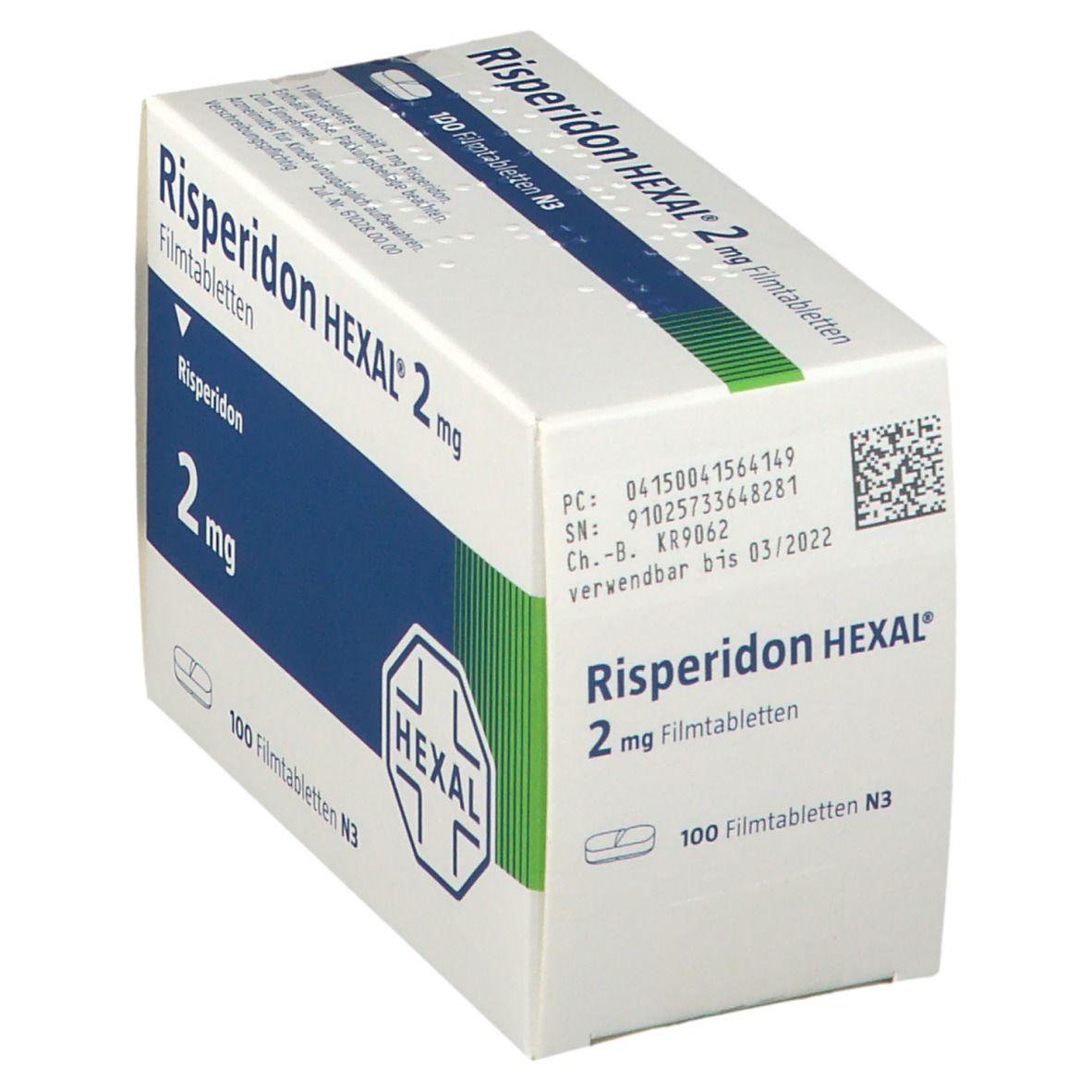 Risperidon Hexal 2 mg Filmtabletten Dumadose 100 St