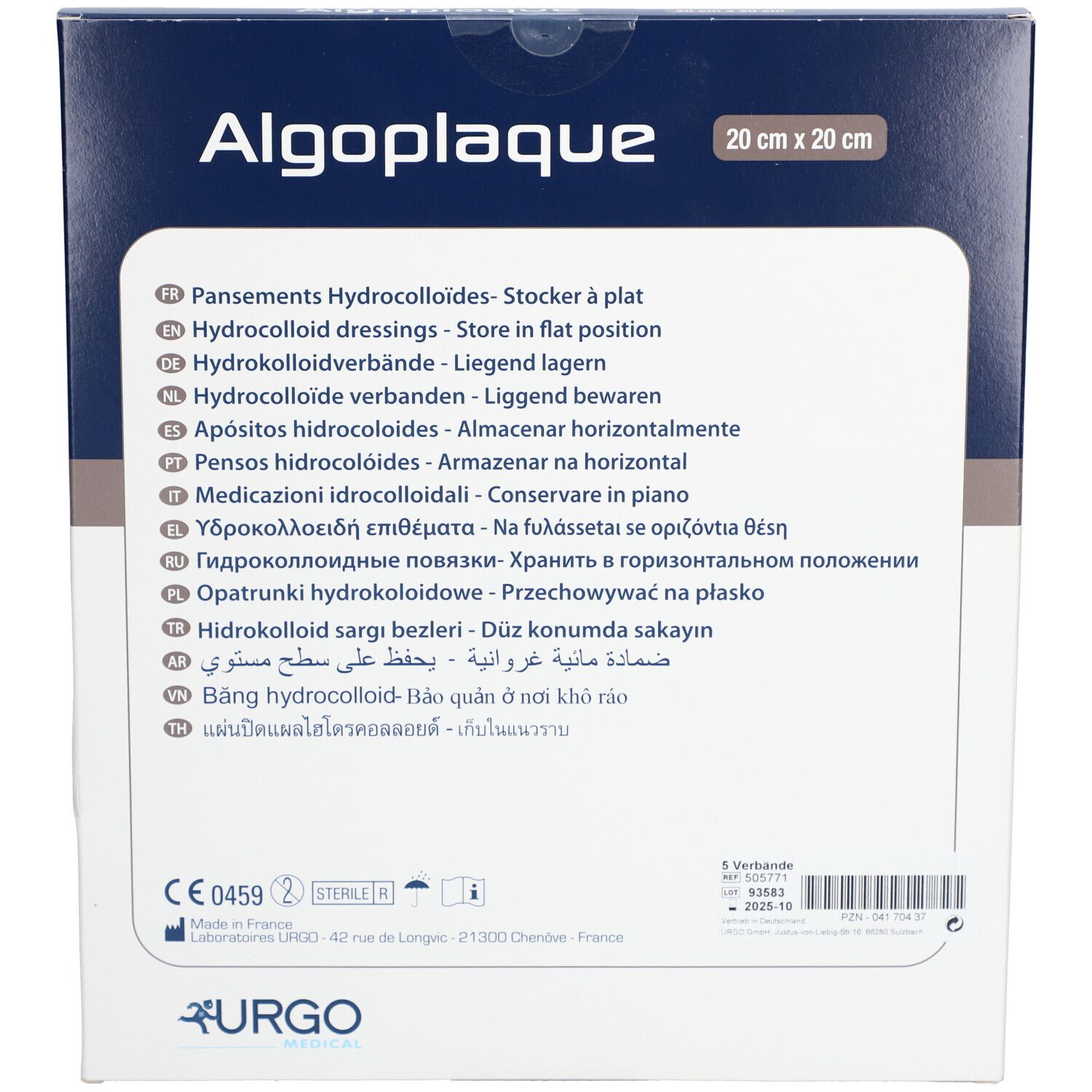 Algoplaque 15x15 cm flexib.Hydrokolloidverb. 5 St Verband