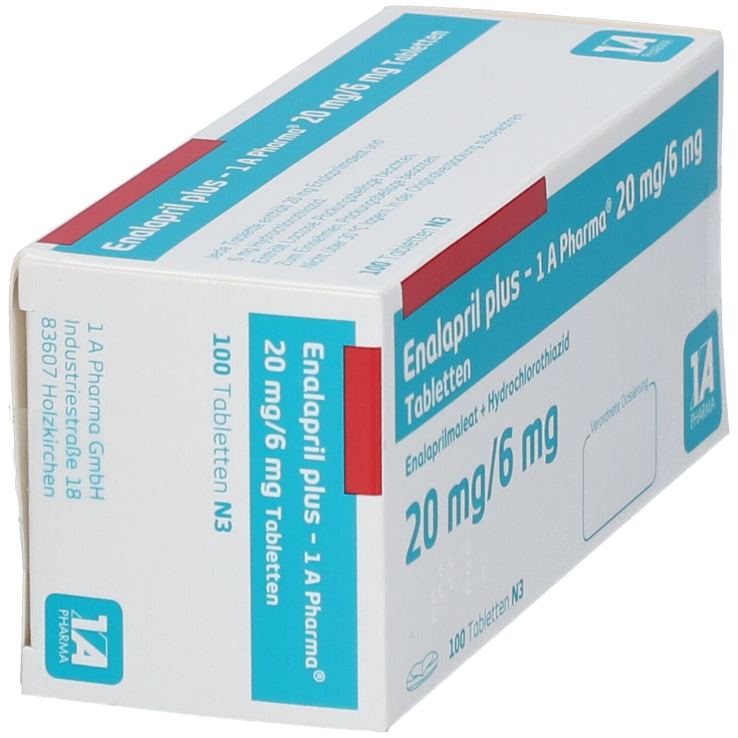 Enalapril plus-1A Pharma 20/6 mg Tabletten 100 St