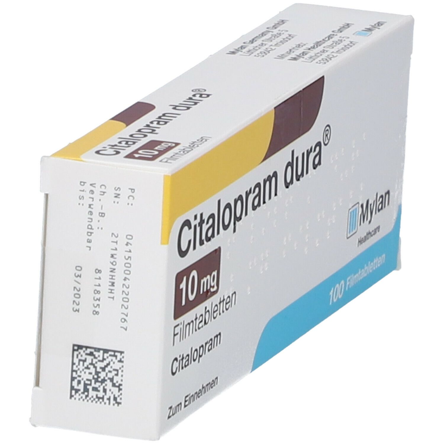 Citalopram dura 10 mg Filmtabletten 100 St