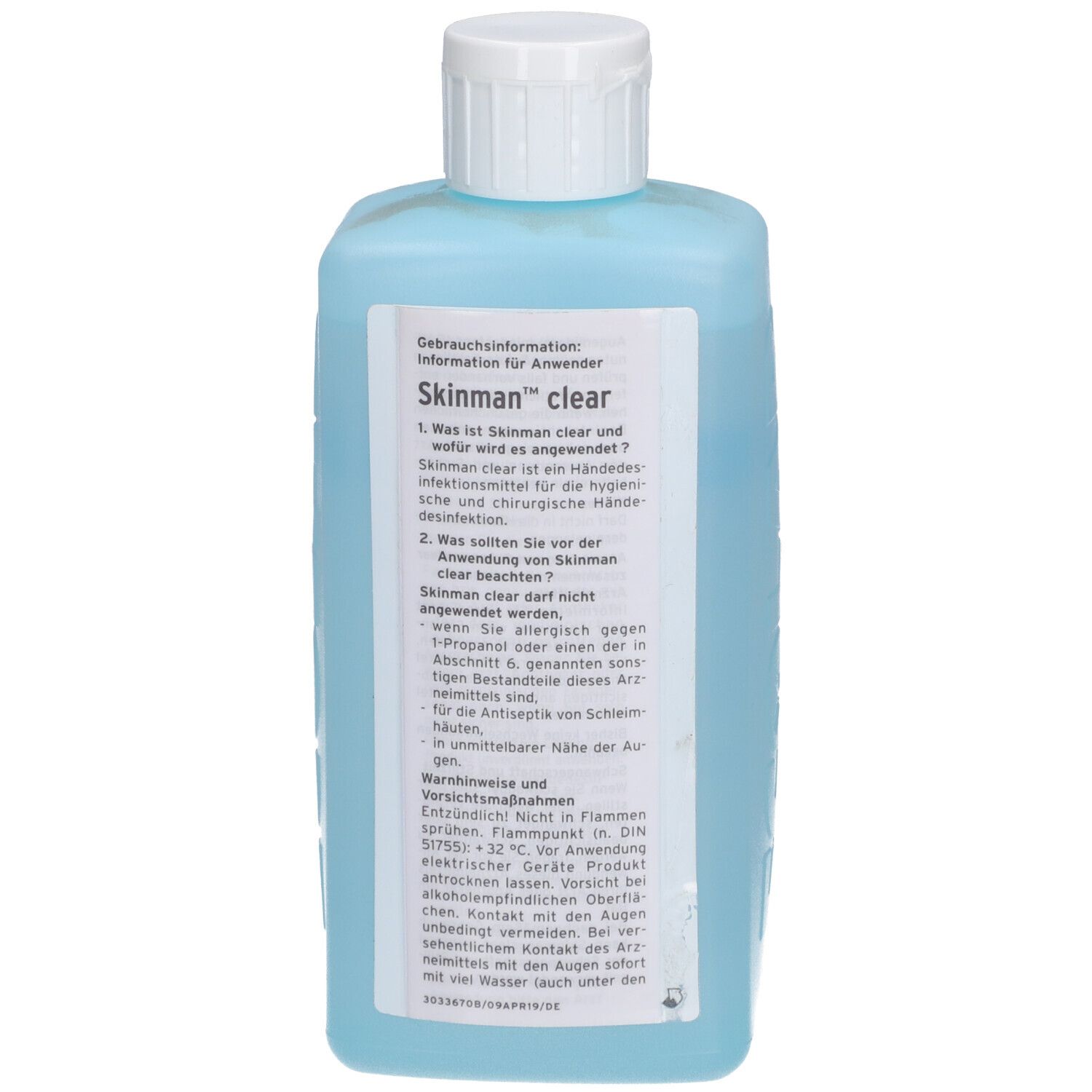 SKINMAN clear Händedesinfektion Spenderflasche