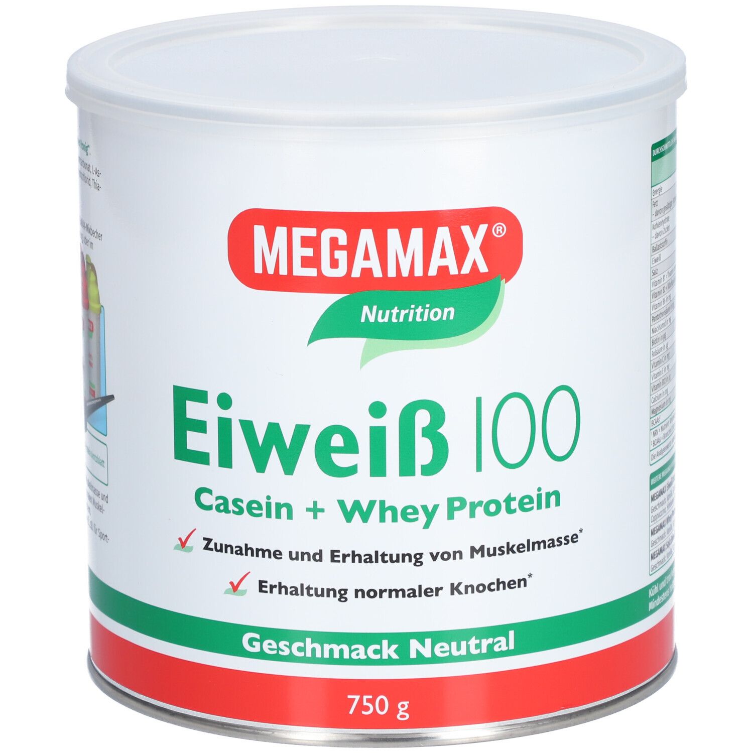 MEGAMAX® Nutrition Eiweiß 100 Geschmack Neutral