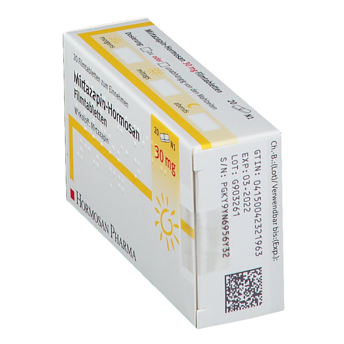 Mirtazapin Hormosan 30 mg Filmtabletten 20 St