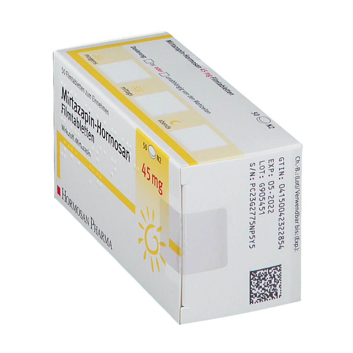 Mirtazapin Hormosan 45 mg Filmtabletten 50 St