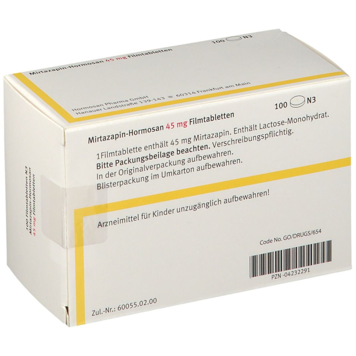 Mirtazapin-Hormosan 45 mg