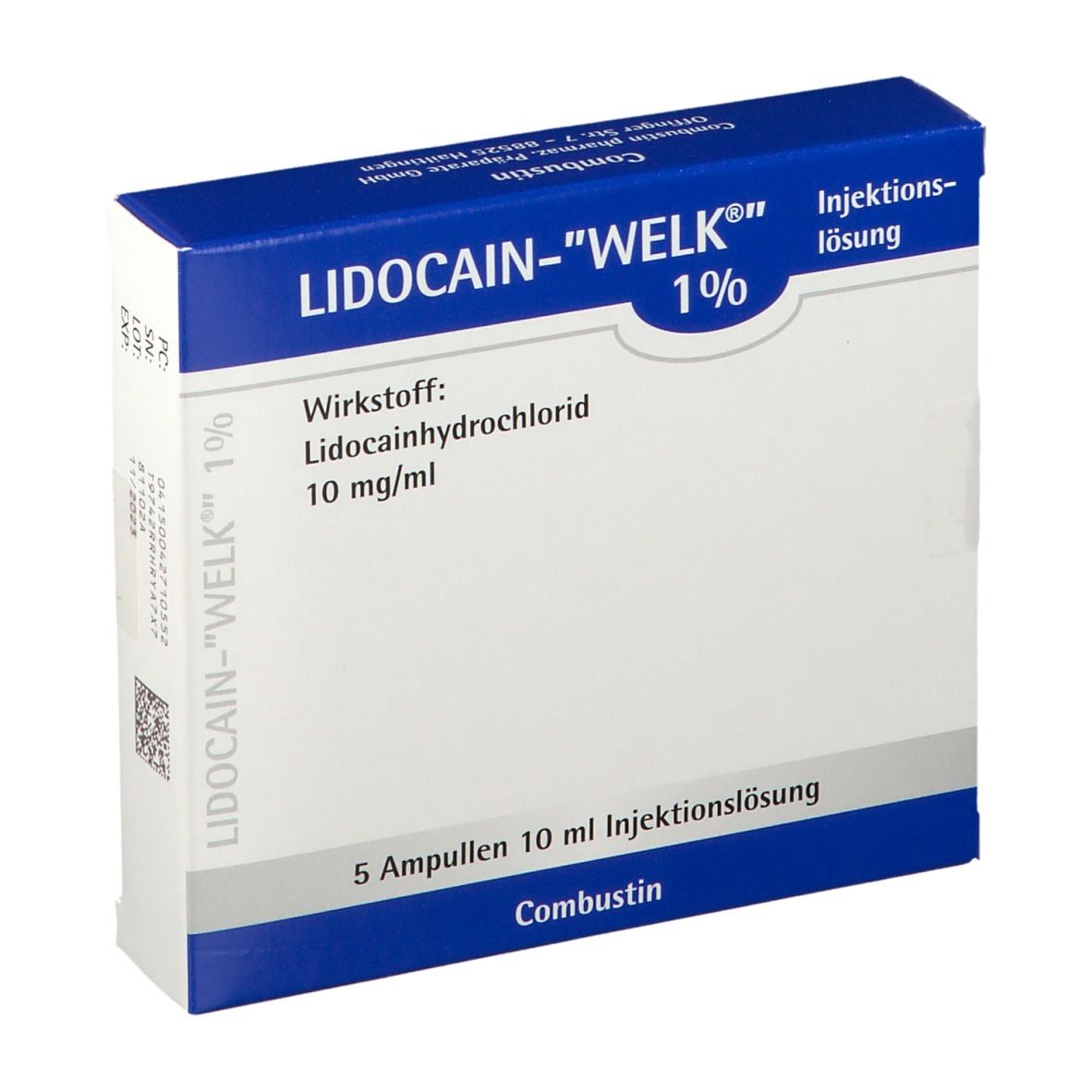 Lidocain Welk 1% Injektionslösung Ampullen 5x10 ml