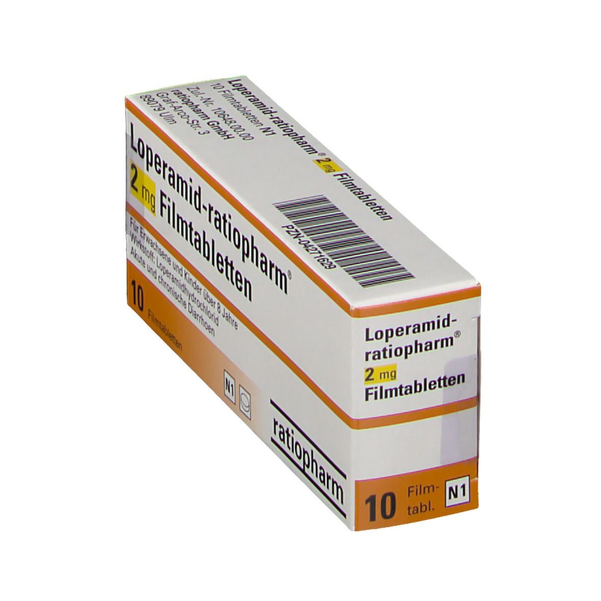 LOPERAMID-ratiopharm 2 mg Filmtabletten 10 St