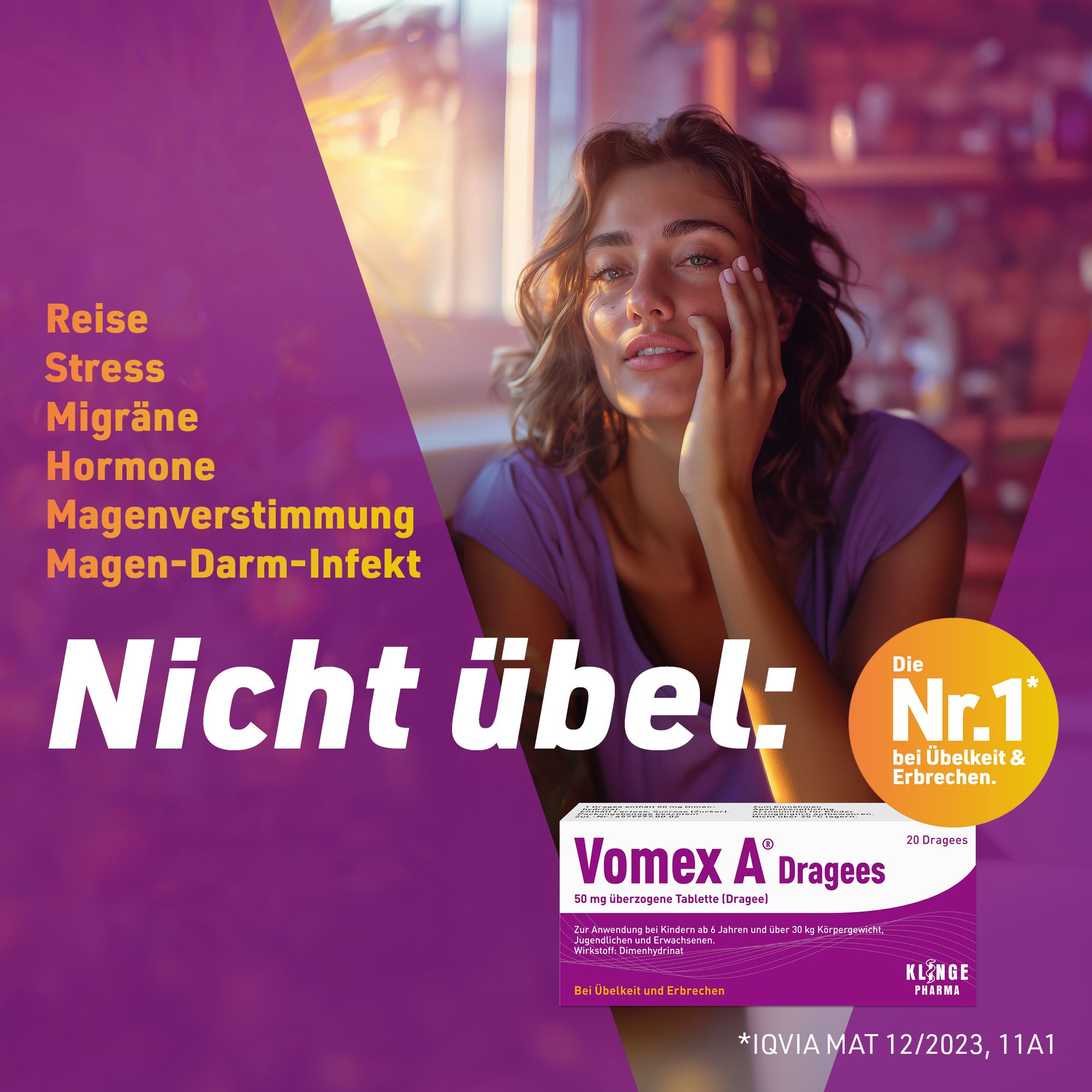 Vomex A Dragees 50 mg überzogene Tabletten 20 St Überzogene