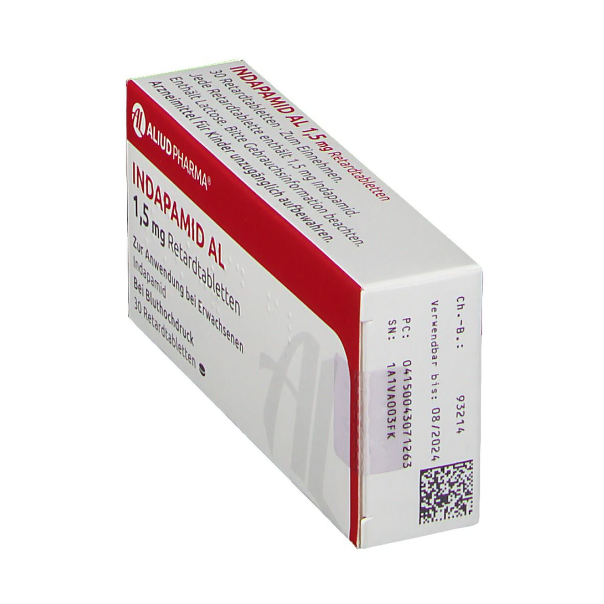 Indapamid AL 1,5 mg Retardtabletten 30 St Retard-Tabletten