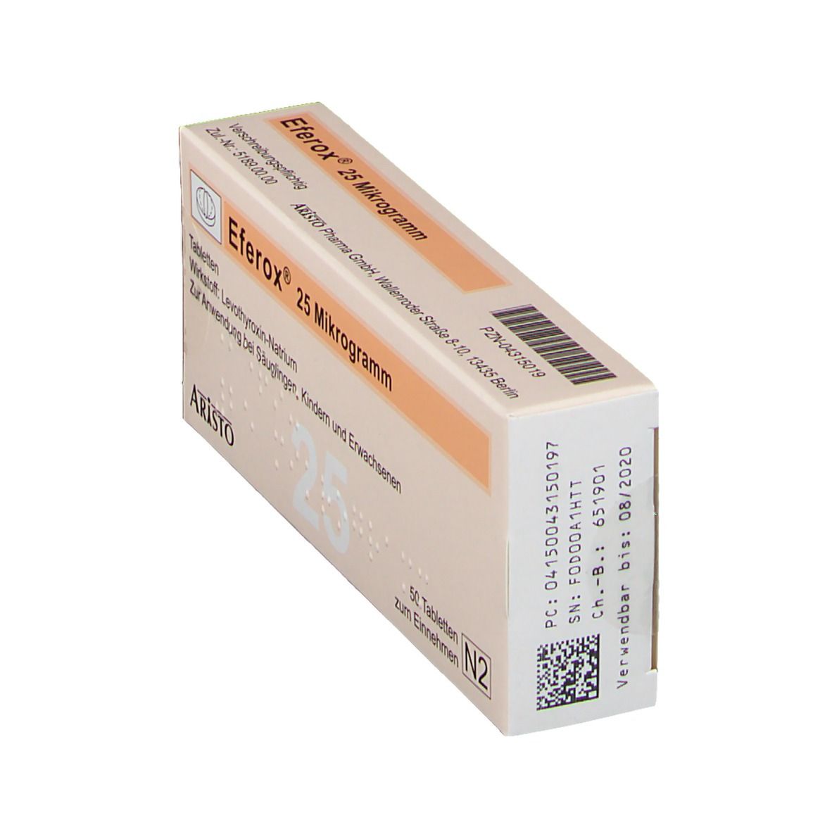 Eferox 125 Mikrogramm Tabletten 50 St