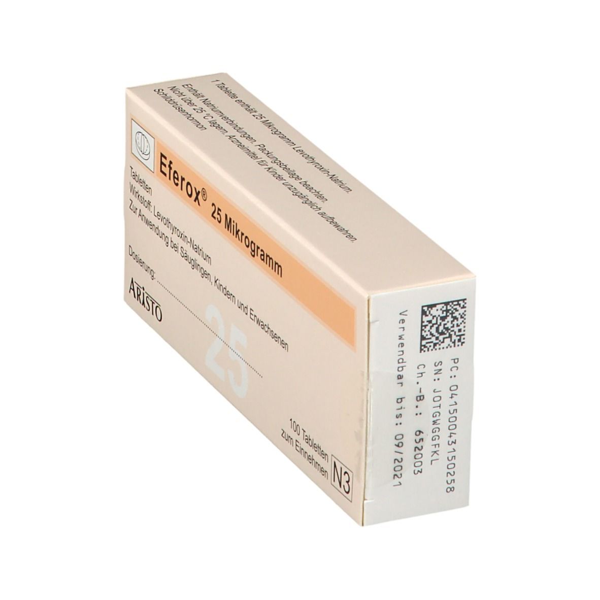 Eferox 25 Mikrogramm Tabletten 100 St