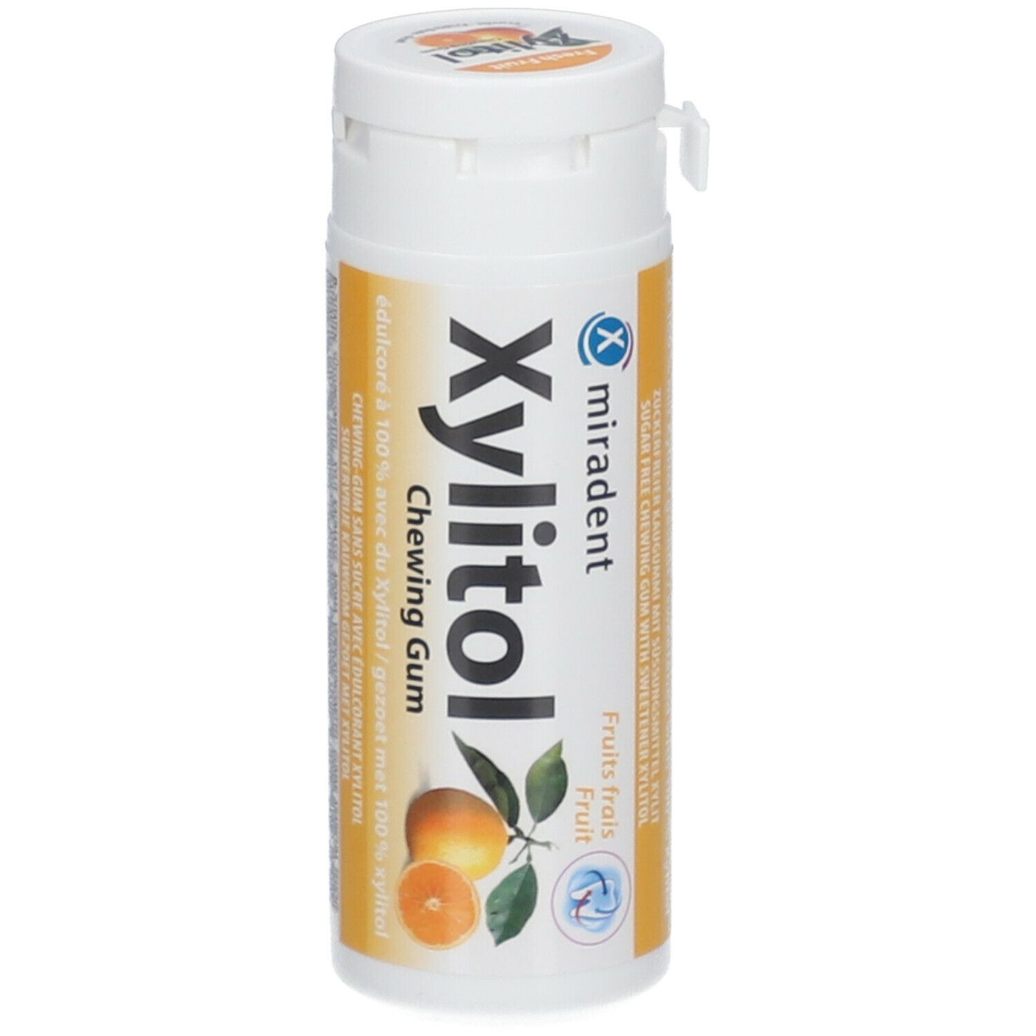 miradent Xylitol Chewing Gum Frucht