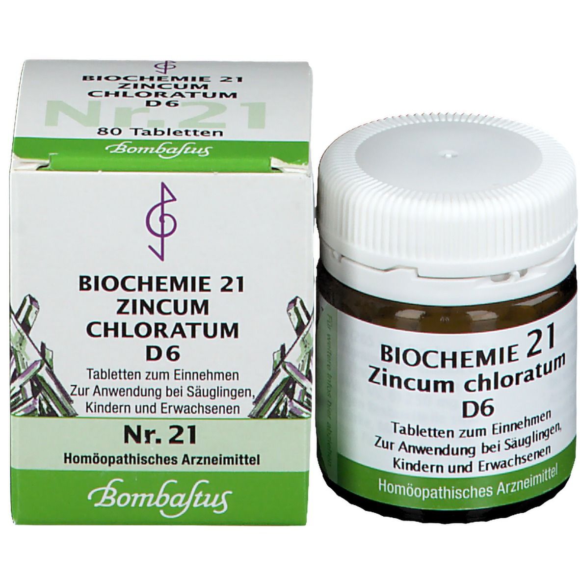 Bombastus Biochemie 21 Zincum chloratum D 6 Tabletten