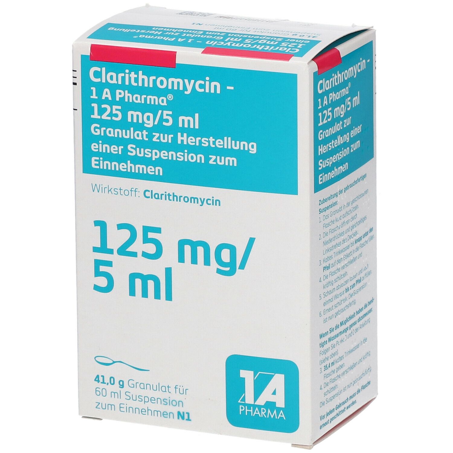 Clarithromycin - 1 A Pharma® 125 mg/5 ml