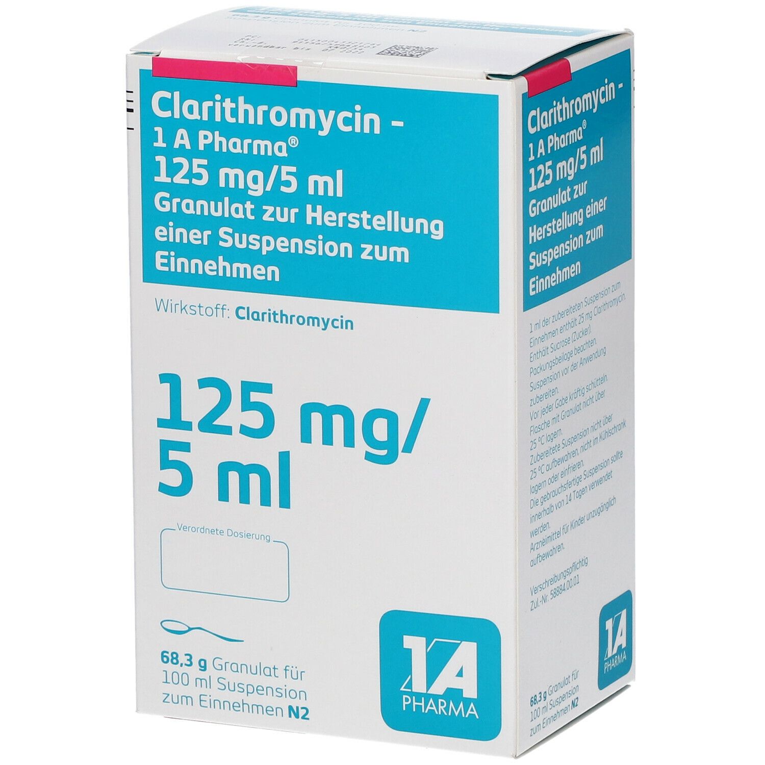 Clarithromycin - 1 A Pharma® 125 mg/5 ml