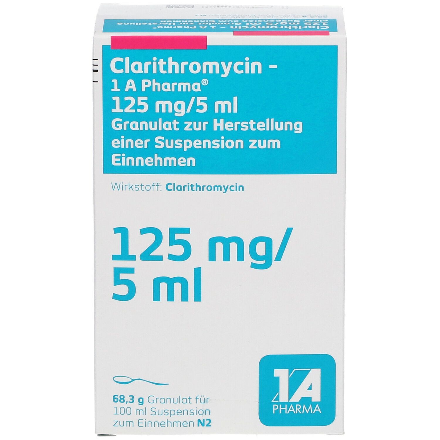 Clarithromycin - 1 A Pharma® 125 mg/5 ml