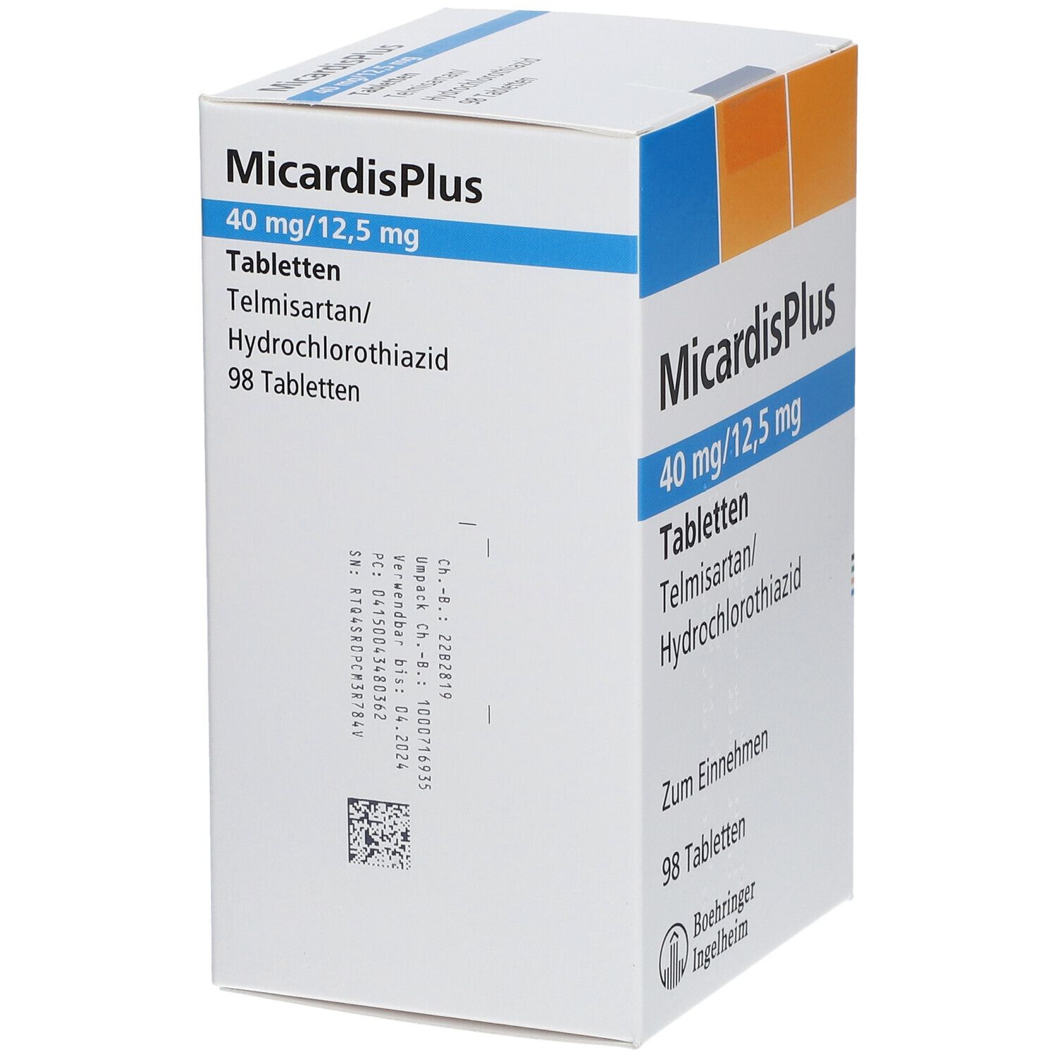 Micardisplus 40 mg/12,5 mg Tabletten 98 St