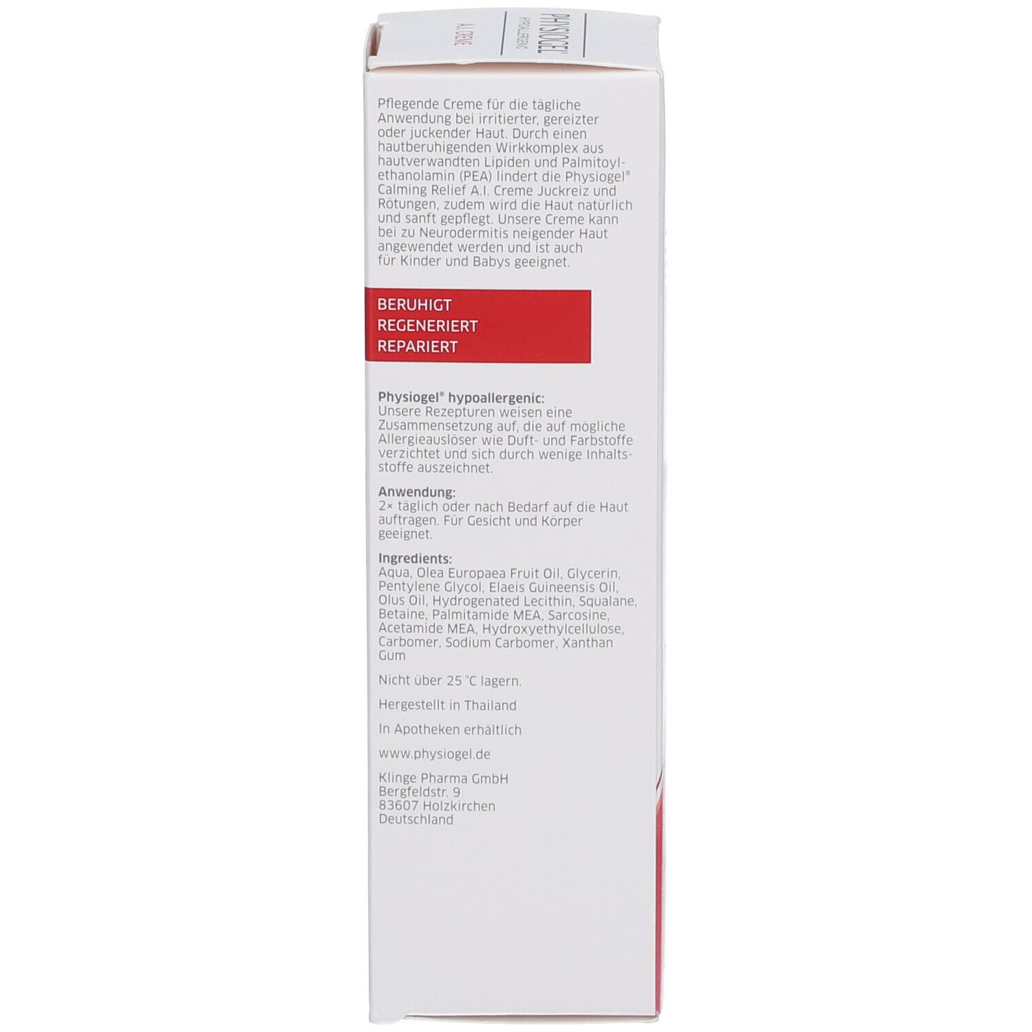 PHYSIOGEL® Calming Relief A.I. Creme 100ml  - irritierte Haut