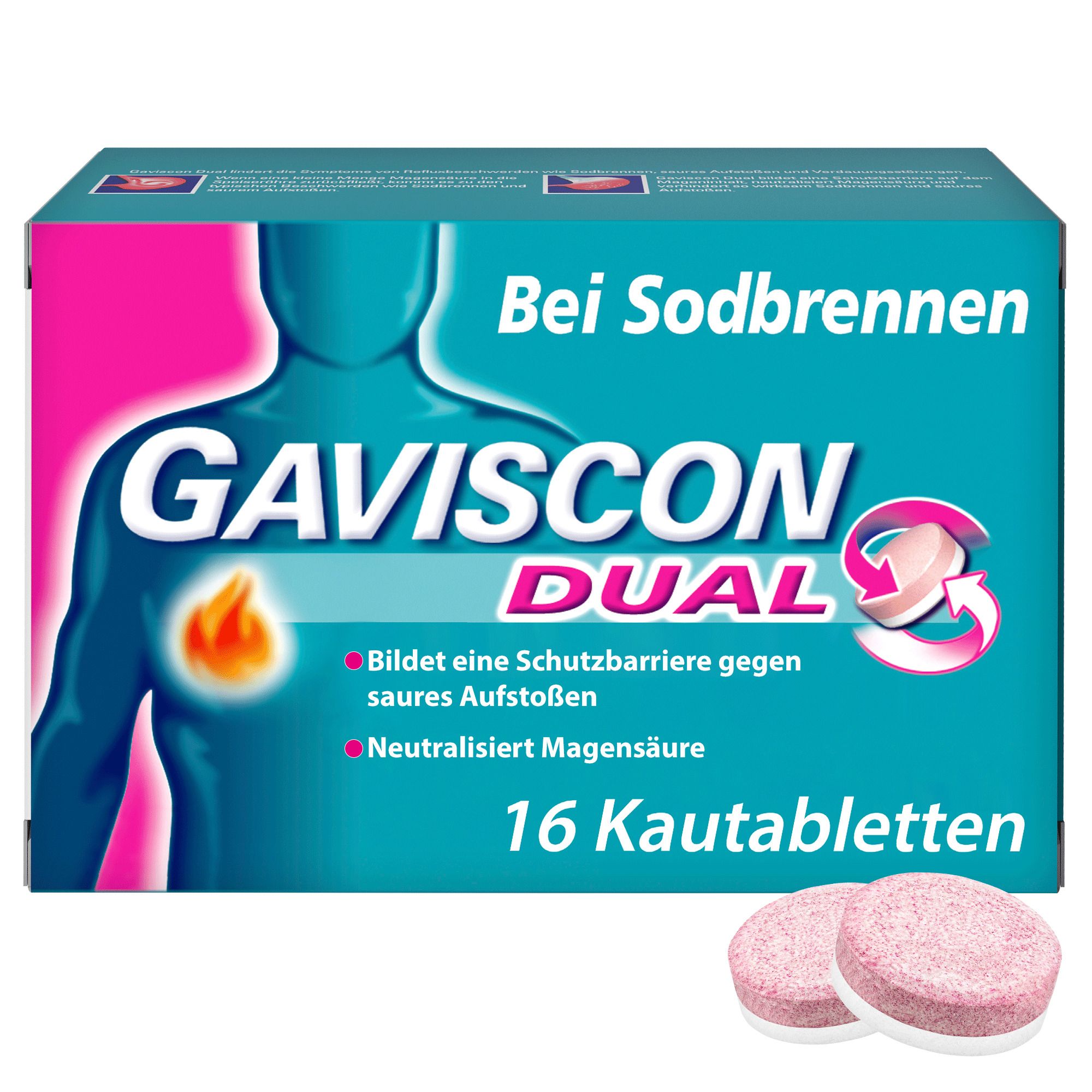 GAVISCON® Dual 250 mg / 106,5 mg / 187,5 mg