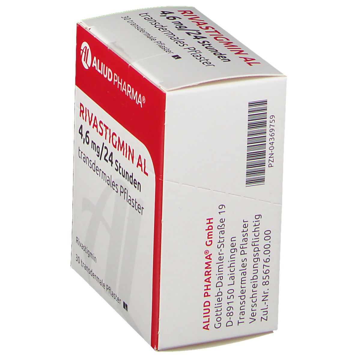 Rivastigmin AL 4,6 mg/24 Std. transderm.Pflaster 30 St Pflaster transdermal