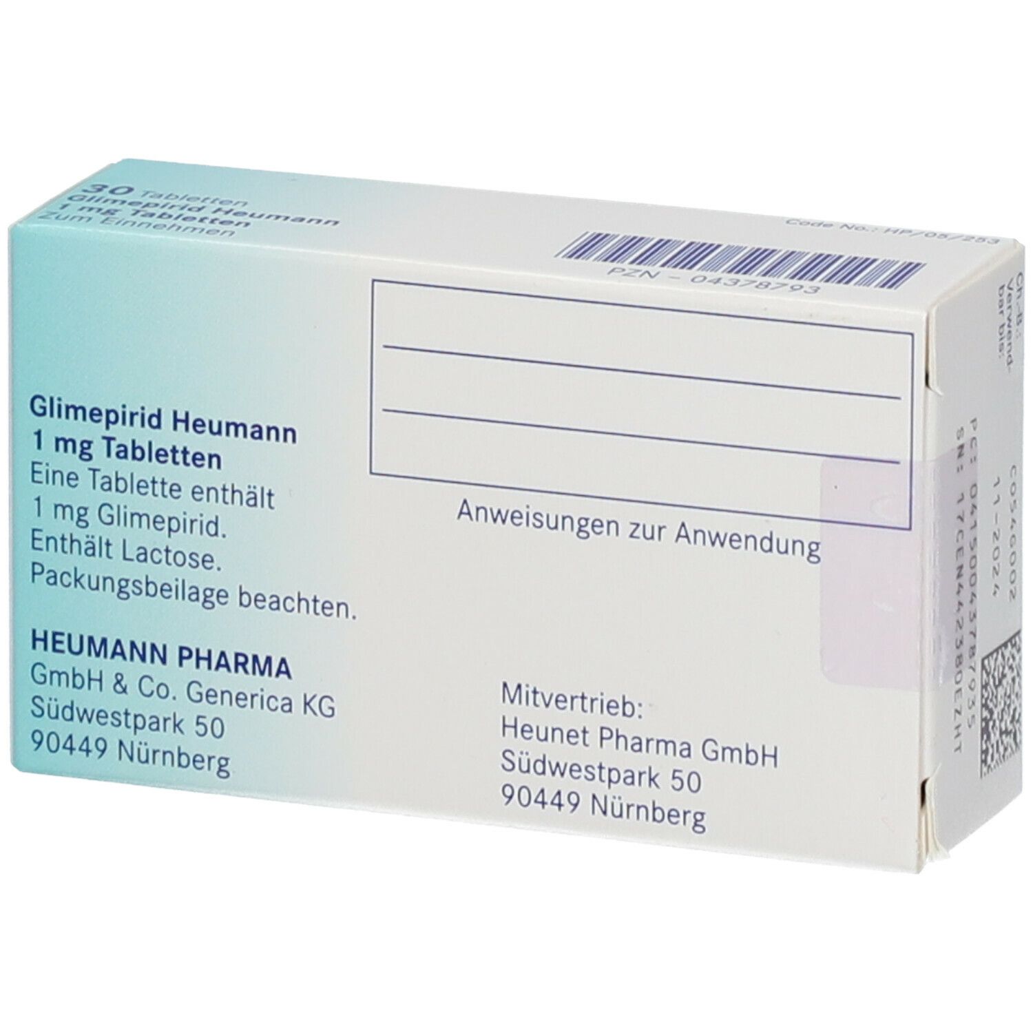 GLIMEPIRID Heumann 1 mg Tabletten