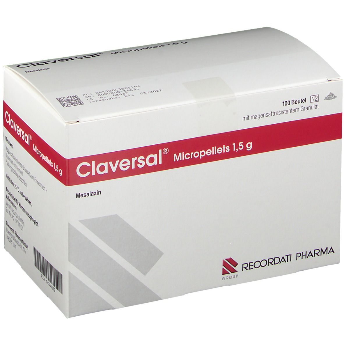 Claversal Micropellets 1,5 g magensaftres.Granulat 100 St Magensaftresistentes Granulat