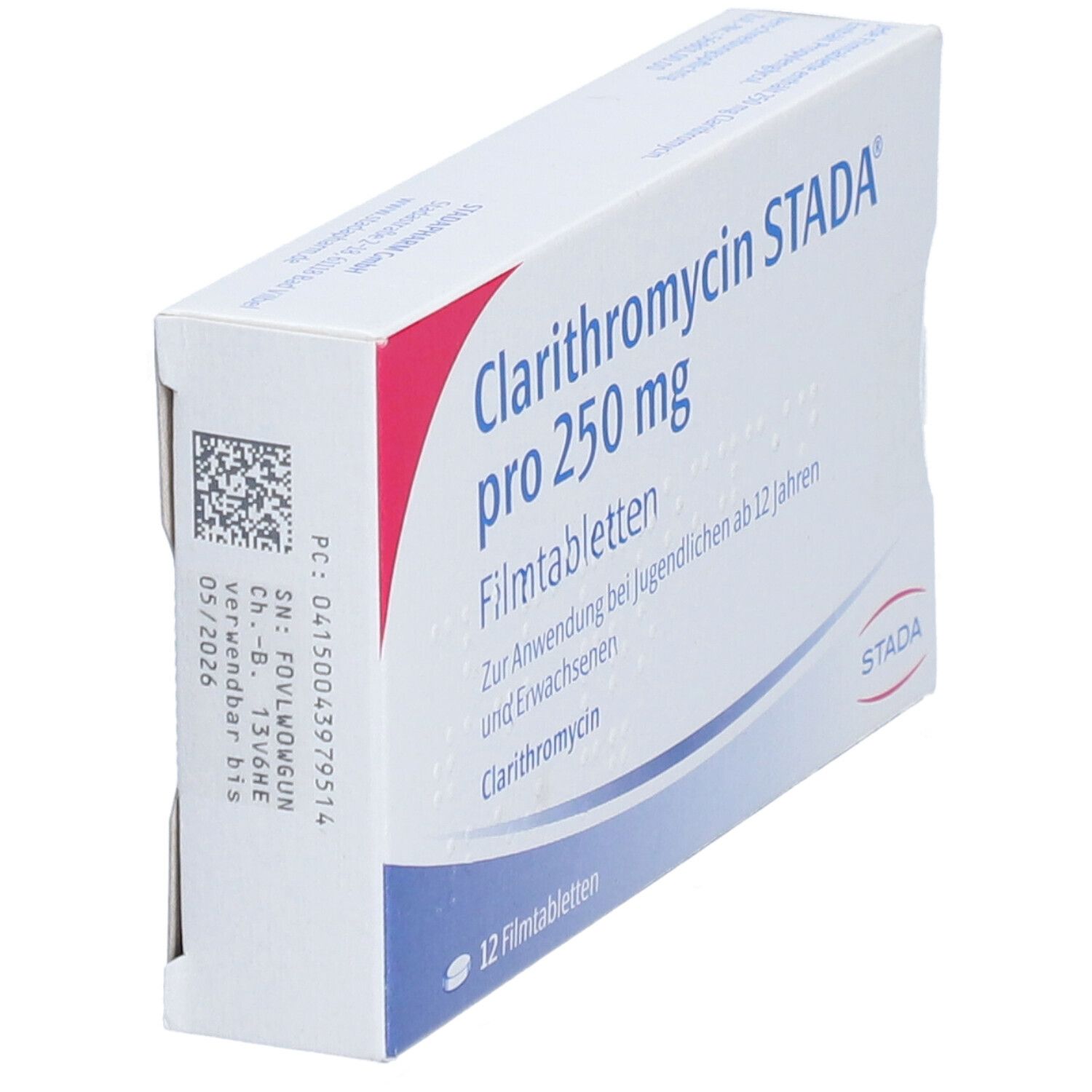 Clarithromycin Stada pro 250 mg Filmtabletten 12 St