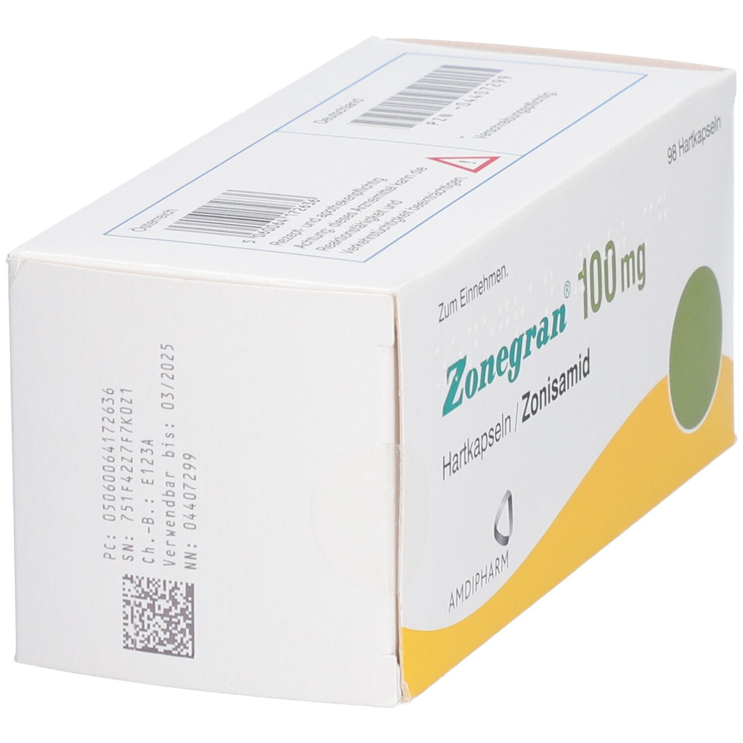 Zonegran 100 mg Hartkapseln 98 St