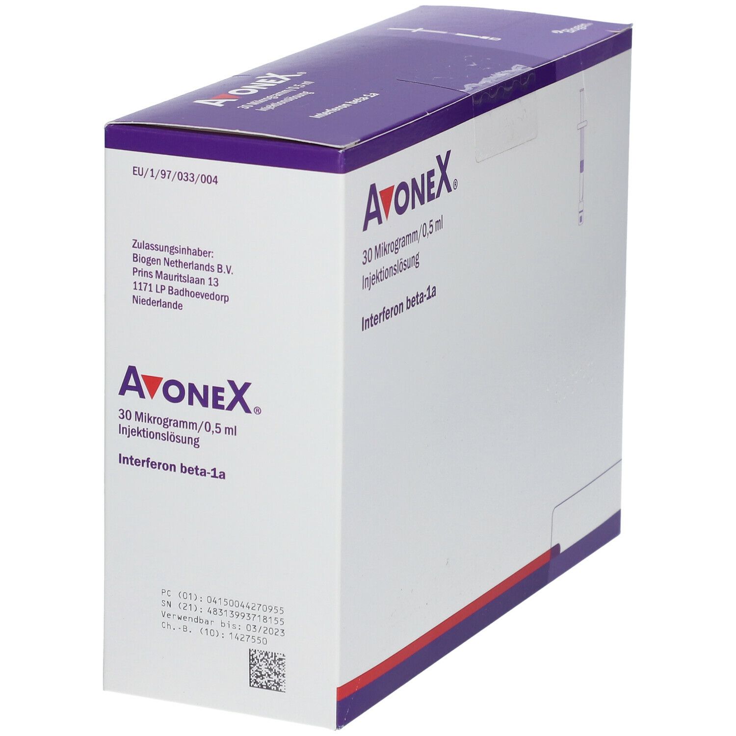 Avonex 30 µg/0,5 ml Luer Lock Inj.Lsg.i.e.Fert.-S. 12 St Fertigspritzen