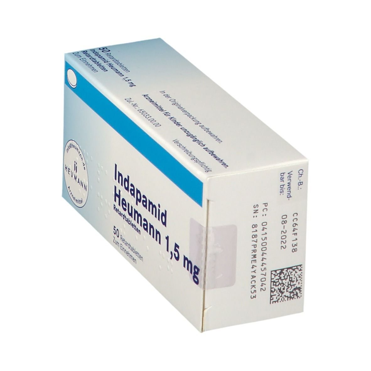 Indapamid Heumann 1,5 mg Retardtabletten 50 St Retard-Tabletten