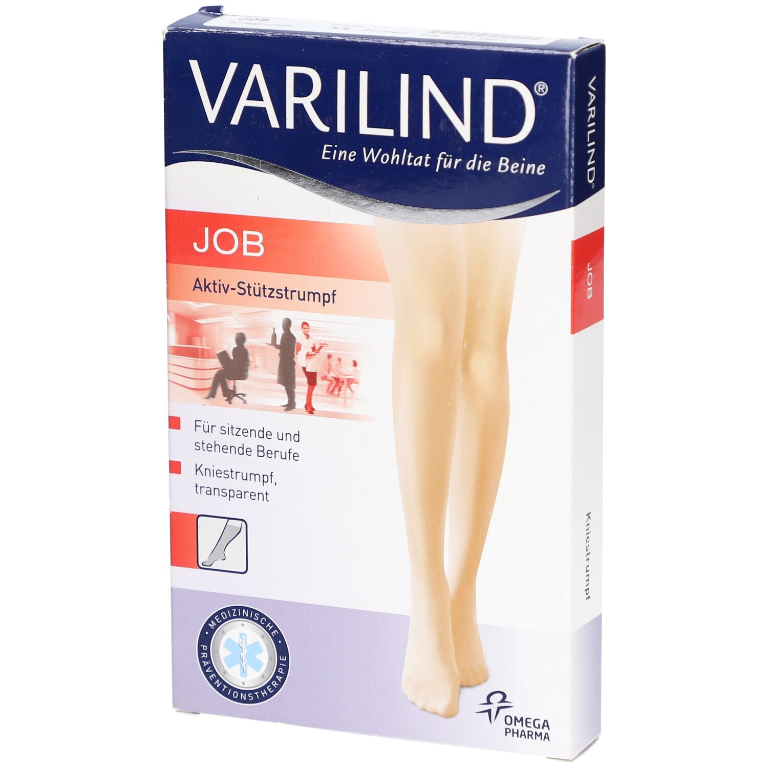 VARILIND® Job 100den Kompressionsstrümpfe AD XS transparent schwarz