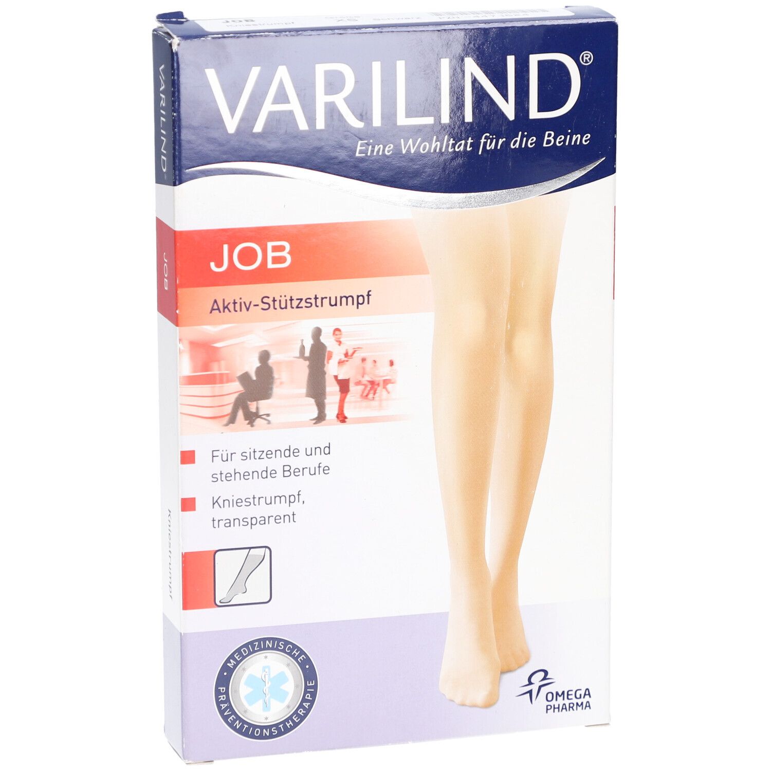 VARILIND® Job 100den Kompressionsstrümpfe AD XS transparent schwarz