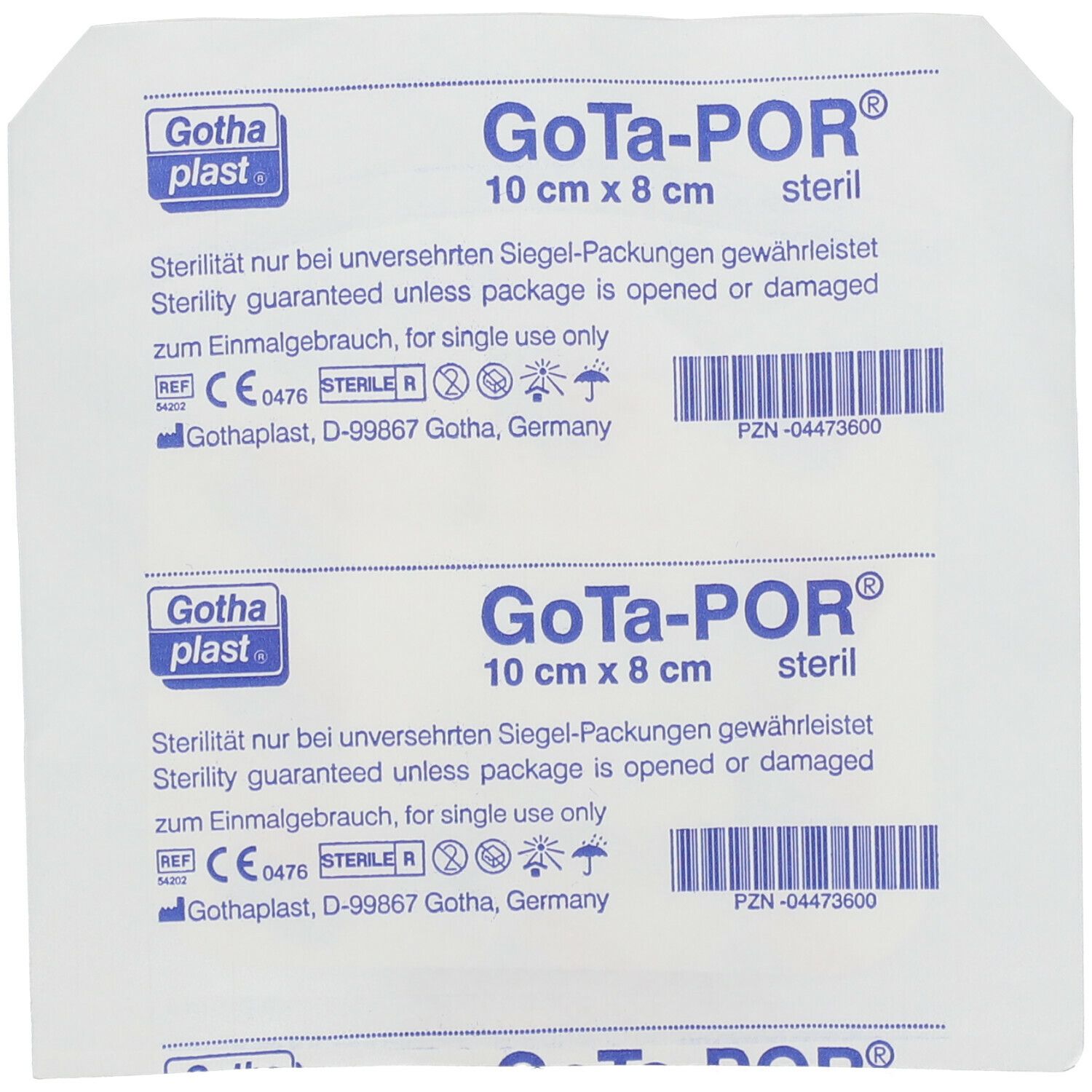 GoTa-POR® steril (hypoallergen) 8 cm x 10 cm