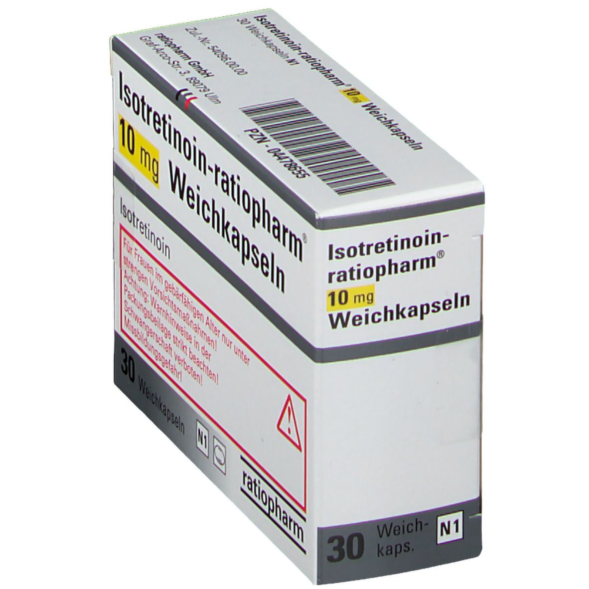 ISOTRETINOIN-ratiopharm 10 mg Weichkapseln 30 St