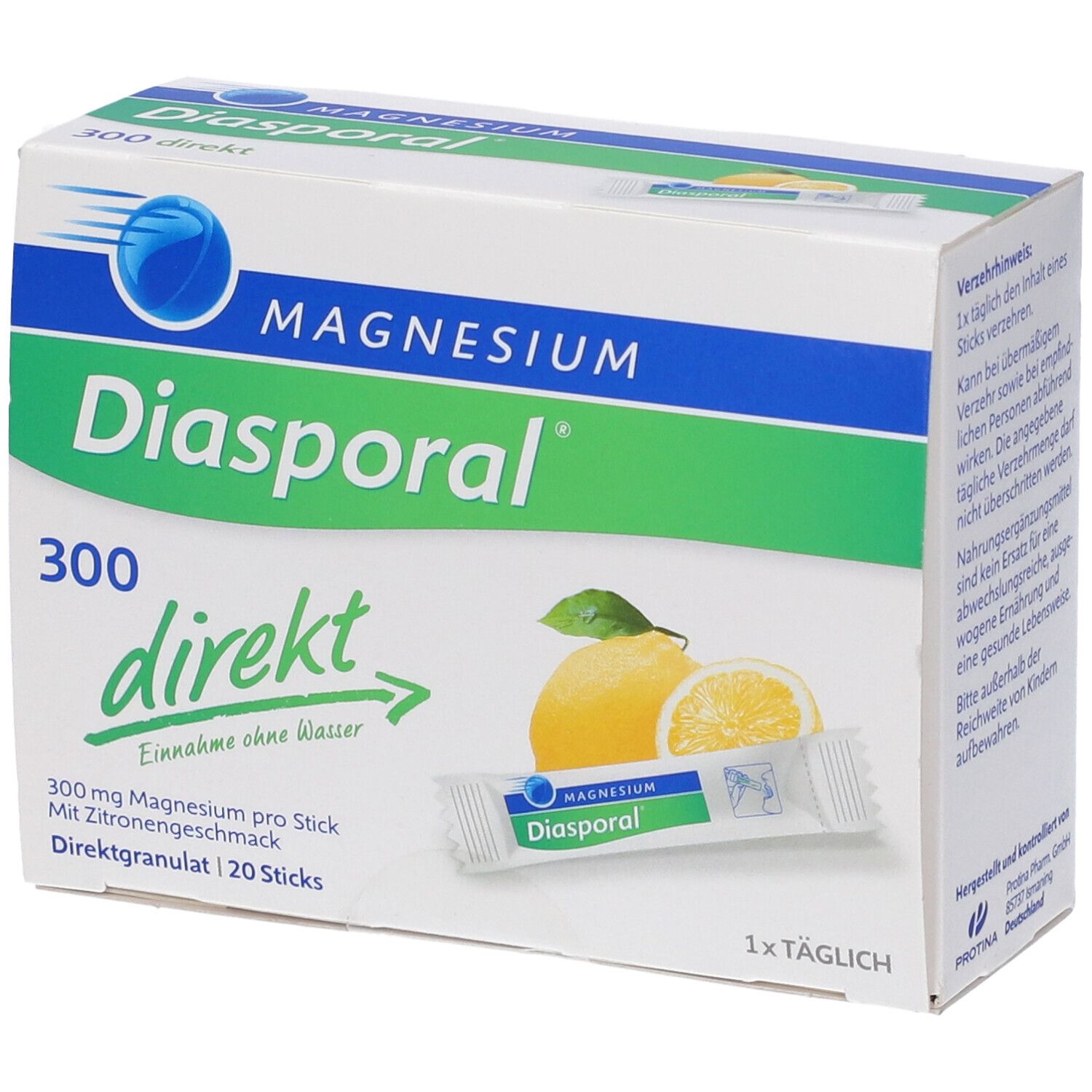 Magnesium Diasporal® 300 direkt Zitrone