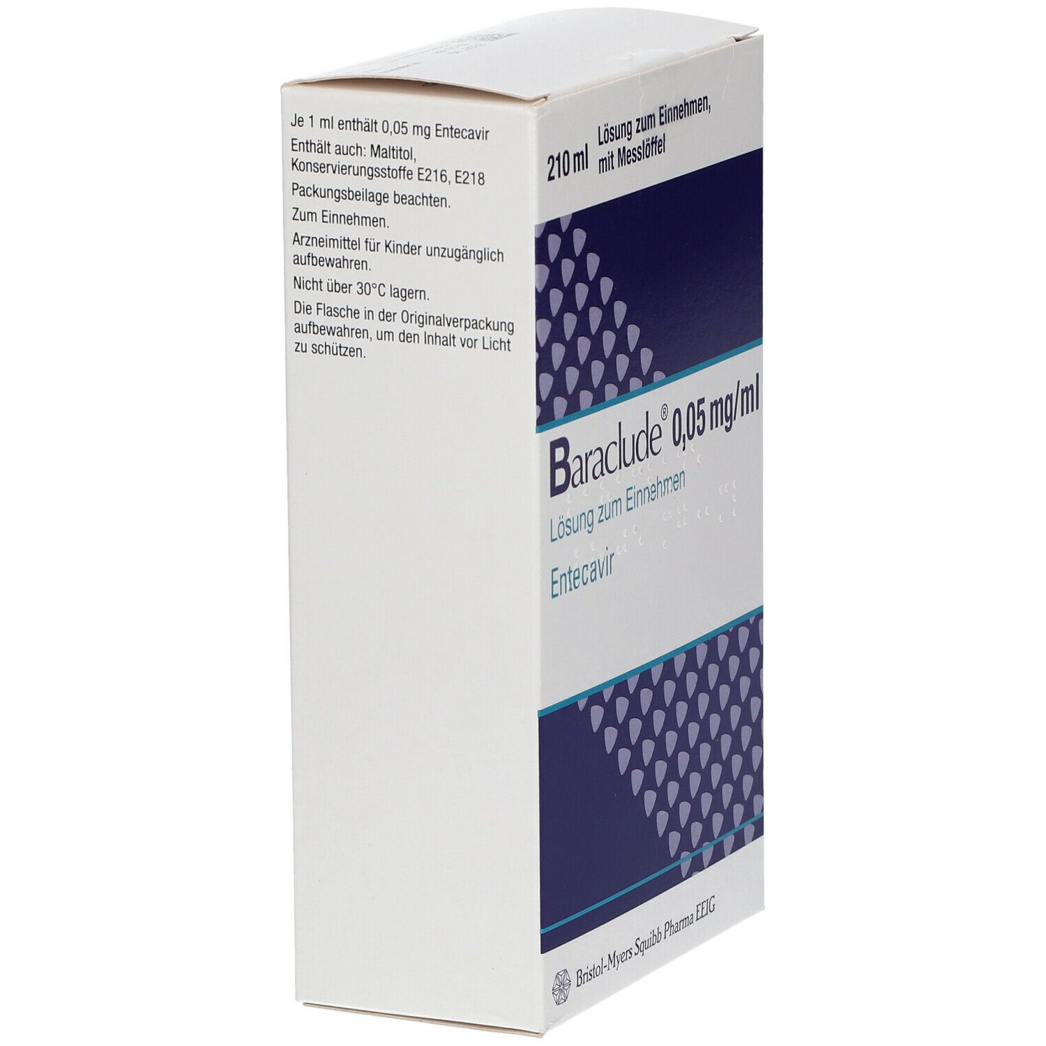 Baraclude 0,05 mg/ml Lösung zum Einnehmen 210 ml