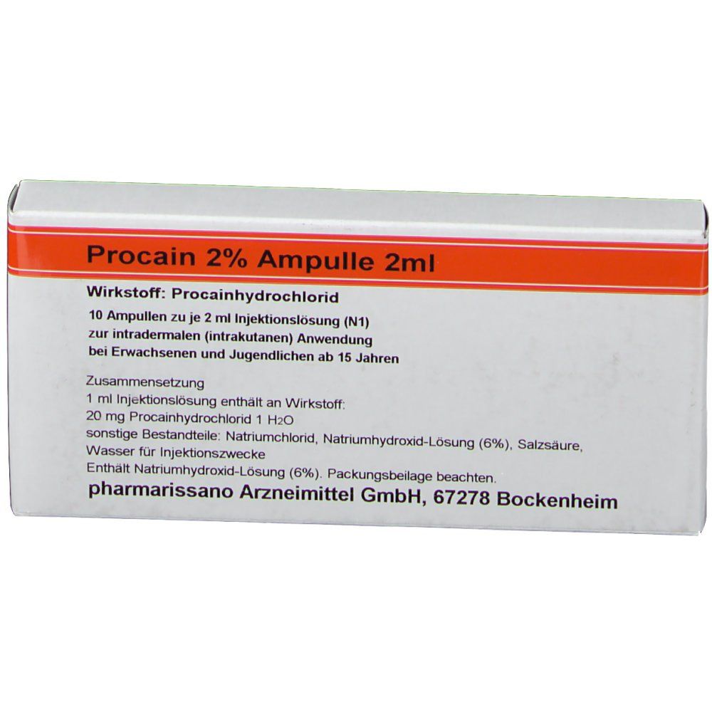 Procain 2 Ampulle 2 ml 10x2 ml Shop Apotheke