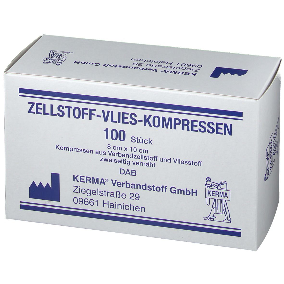 Zellstoff-Vlies-Kompresse 8x10 cm unsteril