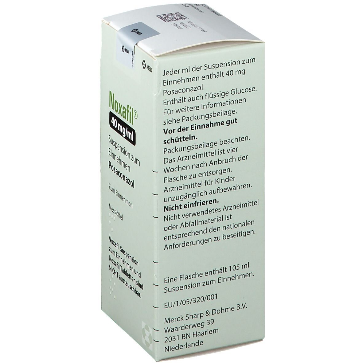 Noxafil 40 mg/ml Suspension zum Einnehmen 105 ml