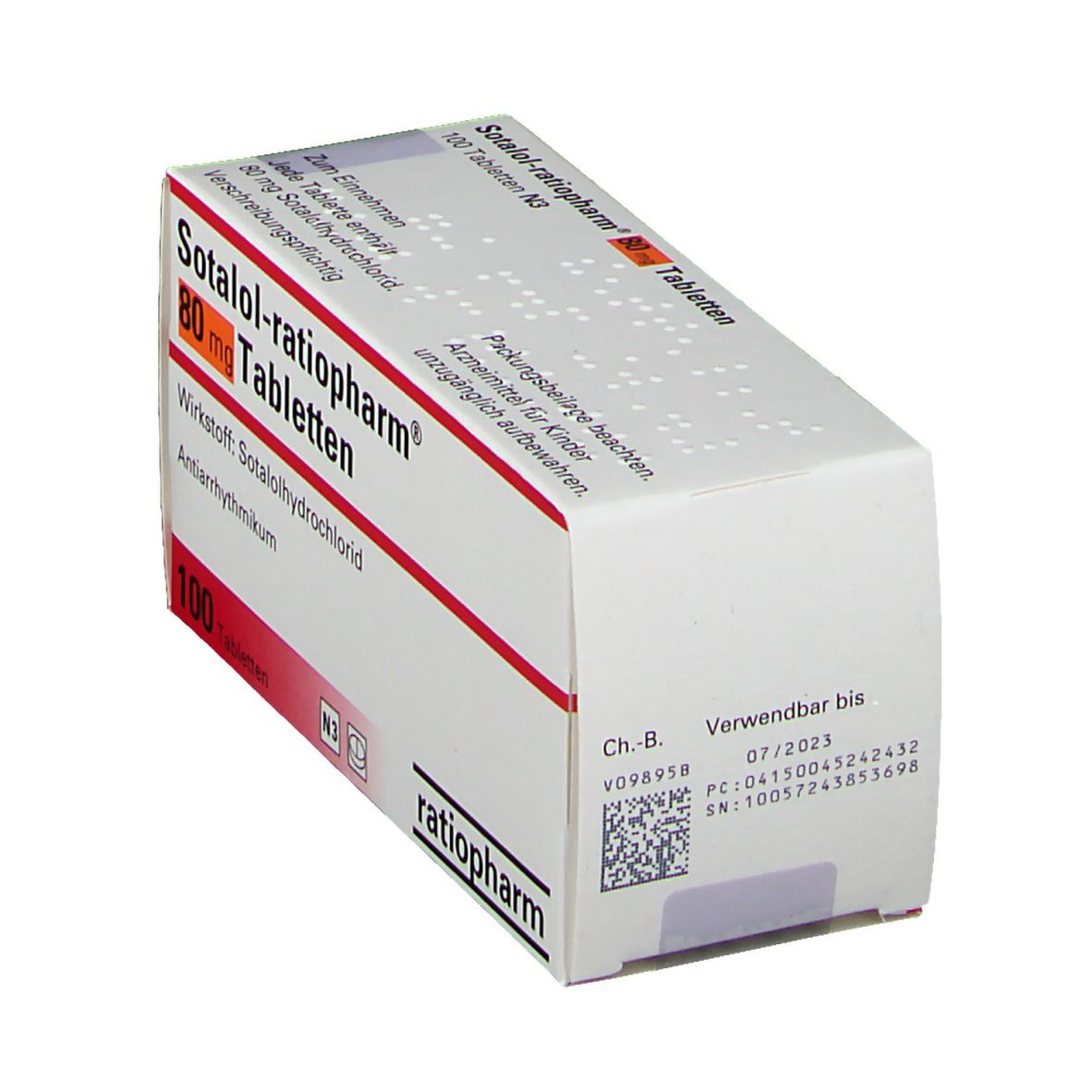 SOTALOL-ratiopharm 80 mg Tabletten 100 St