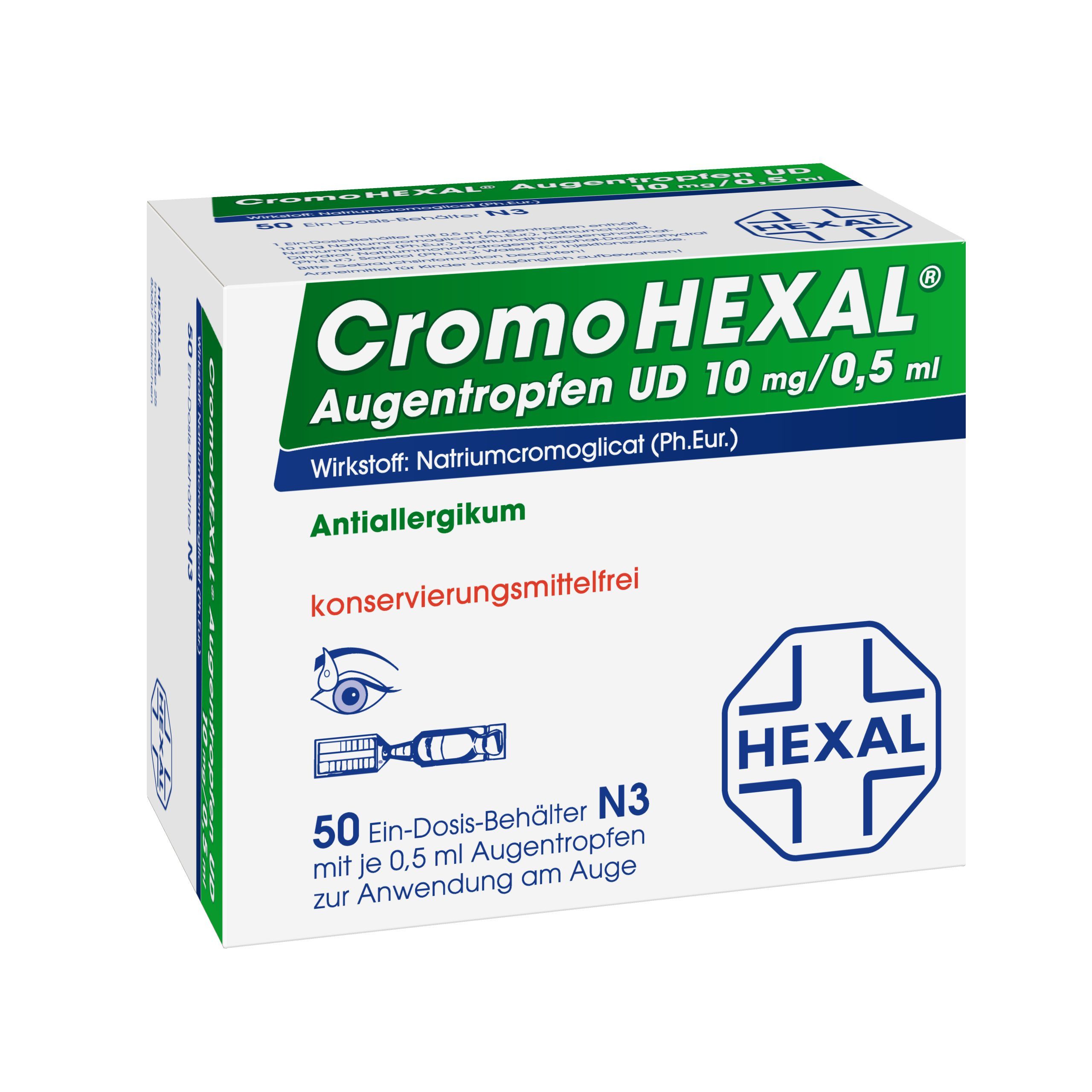 CromoHEXAL® Augentropfen UD 10 mg/0,5 ml