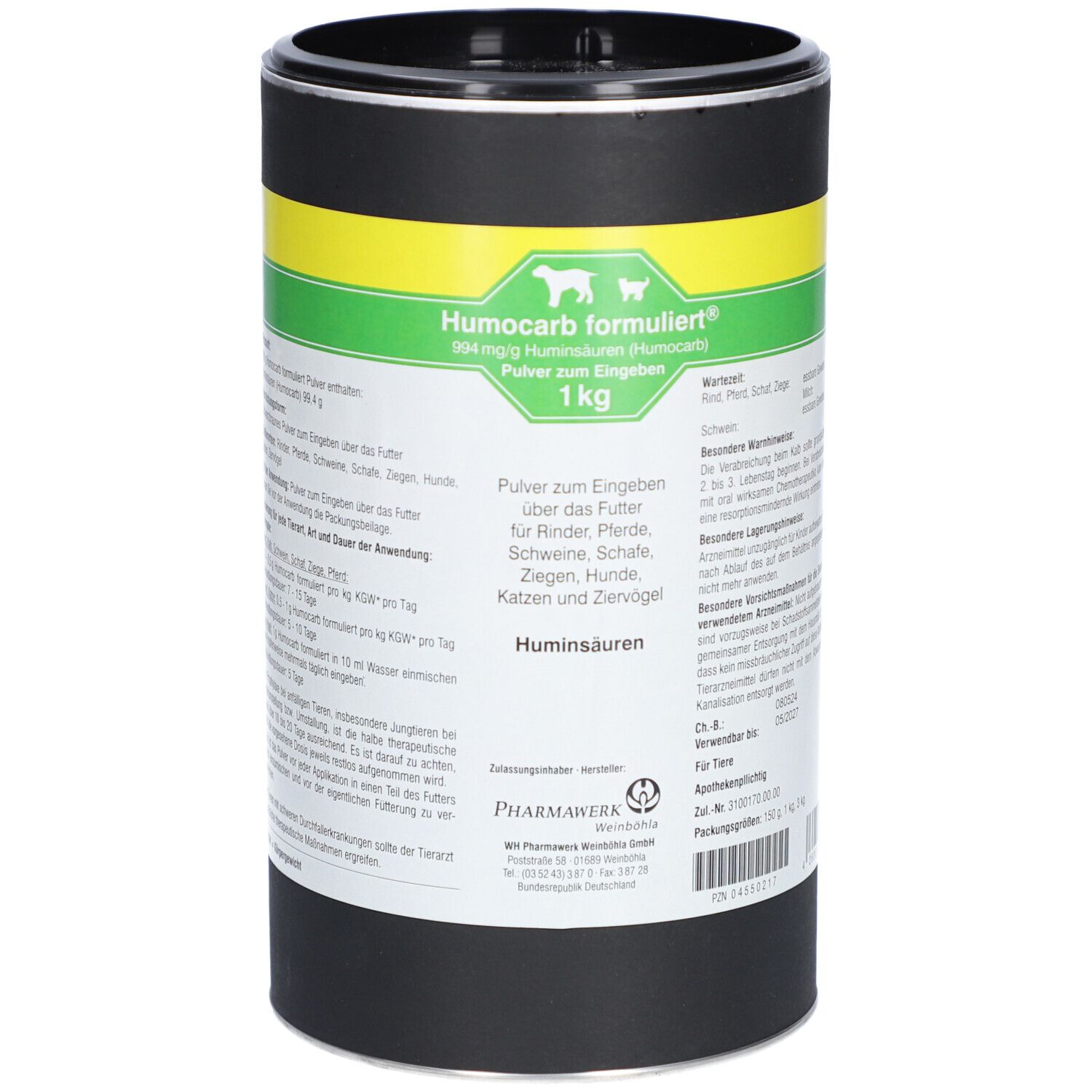 WH HUMOCARB formuliert Pulver vet. 1 kg