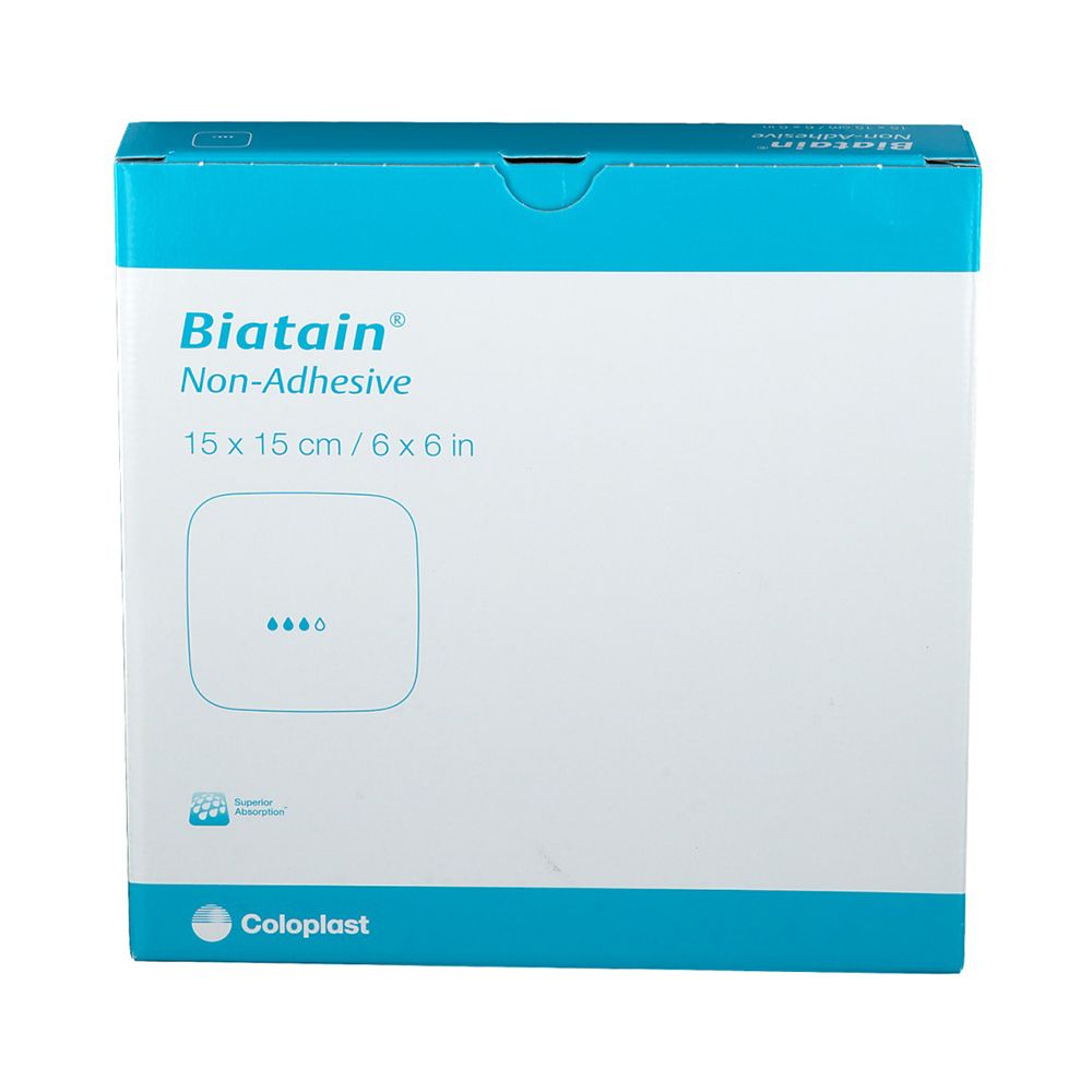 Biatain Schaumverband 15x15 cm nicht haftend 5 St Verband