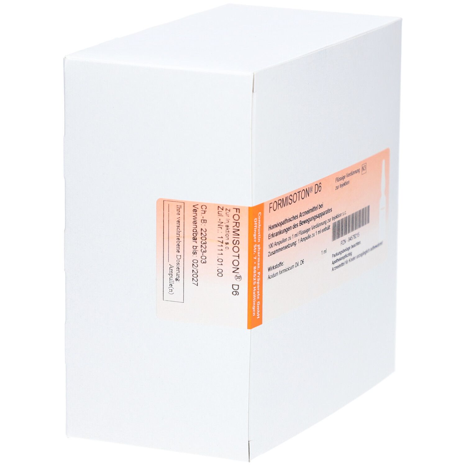 Formisoton D 6 Ampullen 100x1 ml