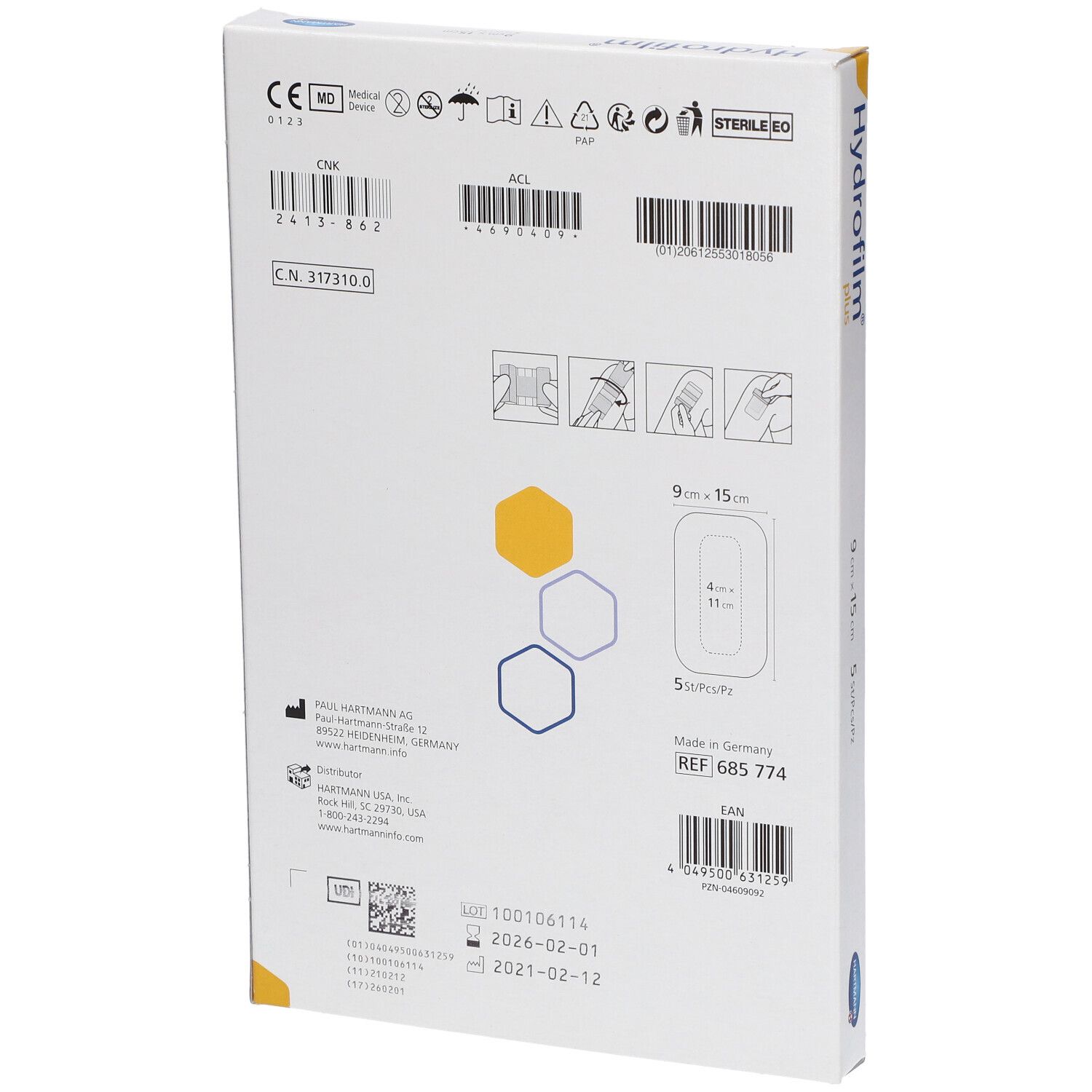 Curativo Hartmann Hydrofilm Plus Filme Transparente - Vitae Saúde