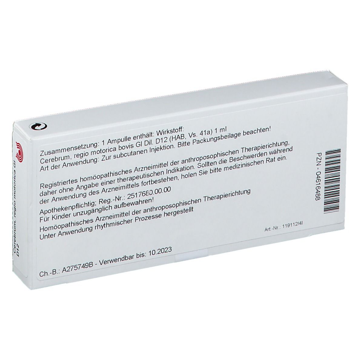 WALA® Cerebrum regio motorica Gl D 12
