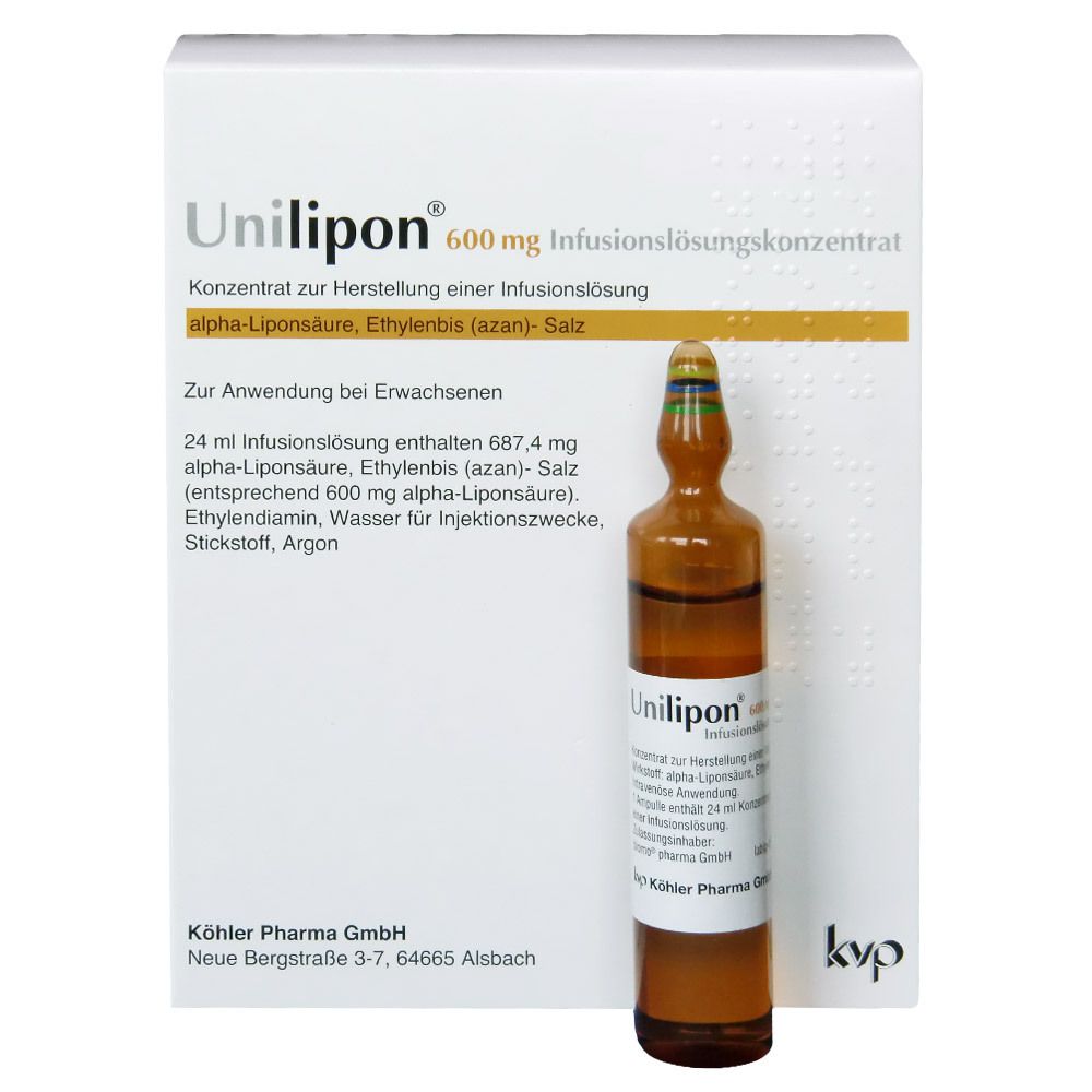 Unilipon® 600 mg Infusionslösungskonzentrat